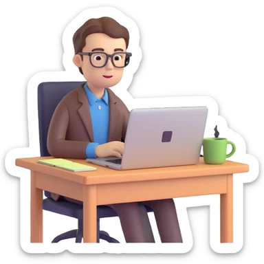 everyday routine of an online english teacher sticker