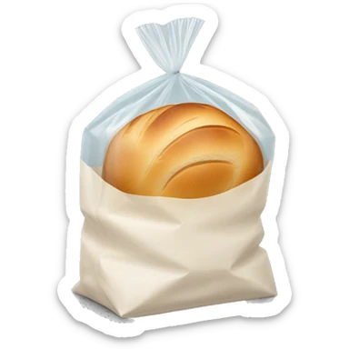 plastic bag with a bread inside sticker