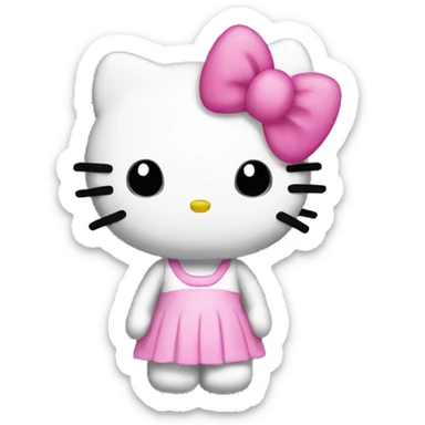 Hello kitty black sticker