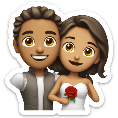 Lazos rosas y chica enamorada sticker