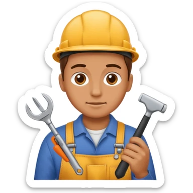 person Repairing a tool sticker