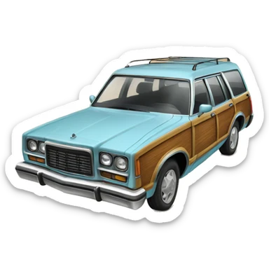 station wagon wood panel sticker