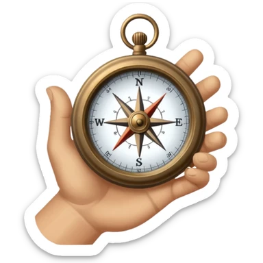 compass in a hand sticker