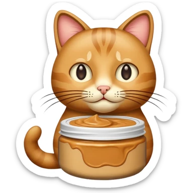 Peanut butter cat sticker