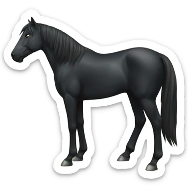 black horse sticker