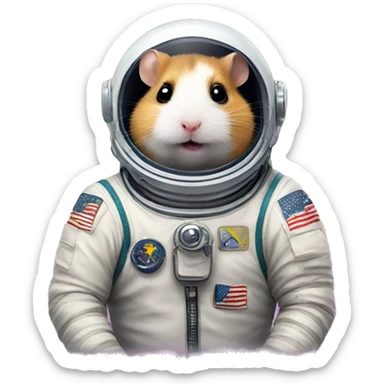 hamster astronaut sticker