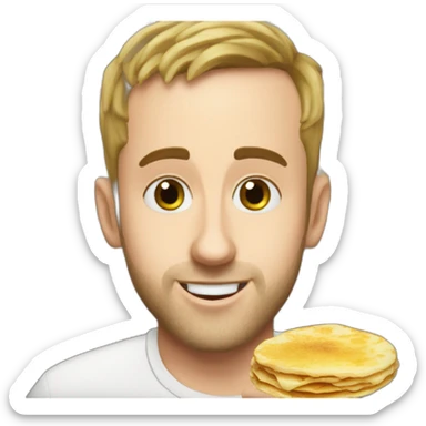 Squeezie qui fait des crêpes sticker