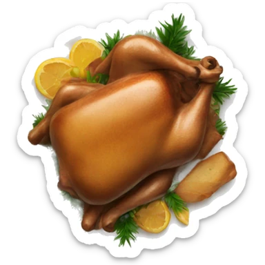 A Christmas dinner table sticker