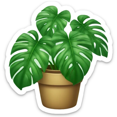 Monstera plant sticker