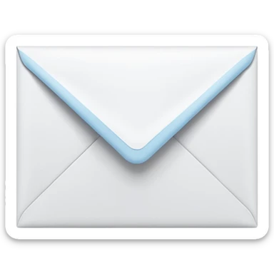 a beautiful white envelope sticker