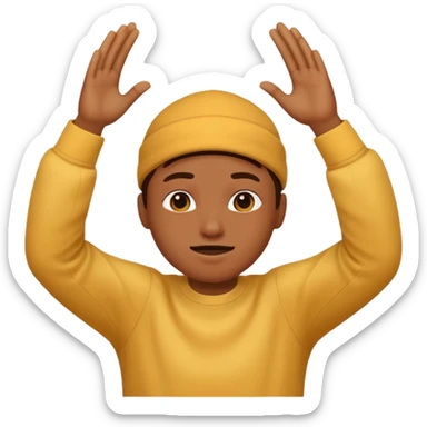 Emoji doing a 🙂‍↕️ and a dab at the same time sticker