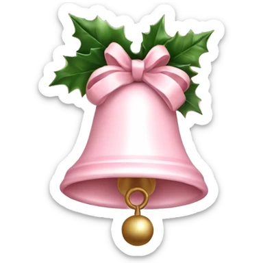 christmas bell pale pink mood sticker