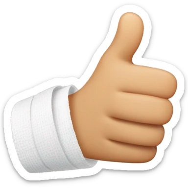 thumbs up with a bandage on the thumb sticker