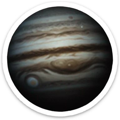 Black star with Jupiter  sticker
