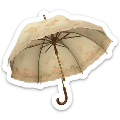 vintage umbrella sticker
