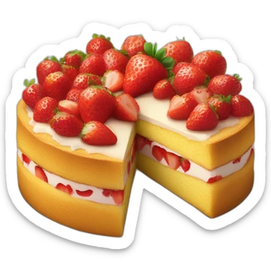 Torta con fresas sticker