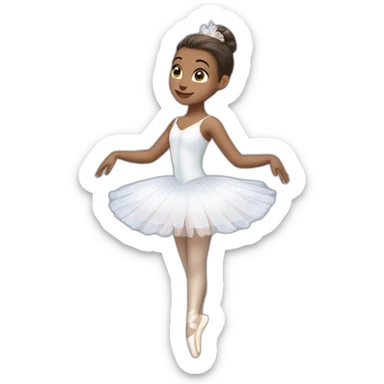 ballerina dressed like Odette from Swan Lake sticker