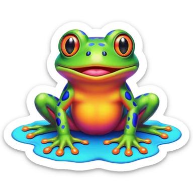 Trippy frog sticker