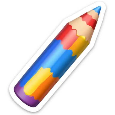 rainbow crayon sticker