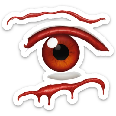 an eye with red veins sticker