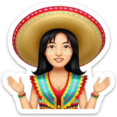 Fiestero with Sombrero sticker