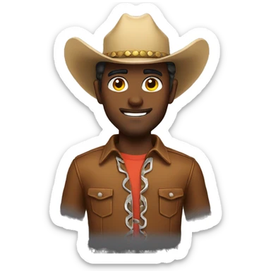 cowboy with 🤙 sticker
