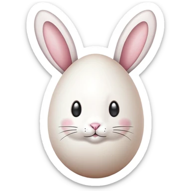 An egg with bunny ears, Easter themed sticker