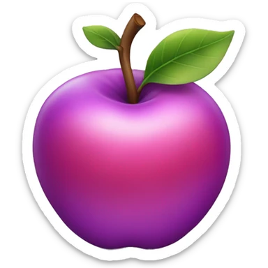 Purple pink Apple  sticker