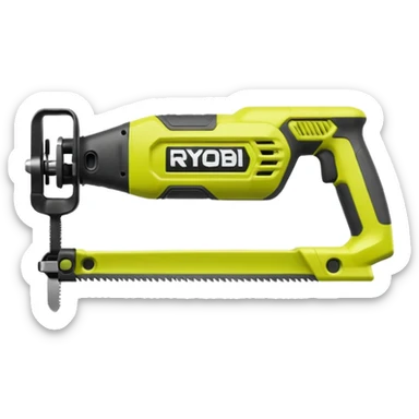 RYOBI ONE+ 18V Cordless Reciprocating saw battery emoji style sticker