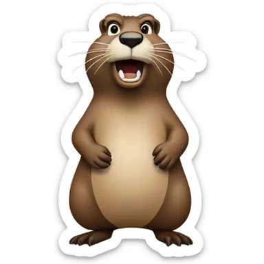 angry groundhog sticker