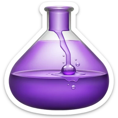 purple chemical flask sticker