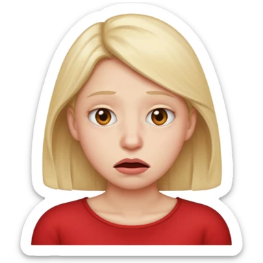 insecure face emoji, biting lower lip, raised shoulders, worried eyes sticker