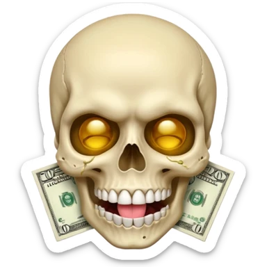 Money Skull Emoji Tongue Face sticker