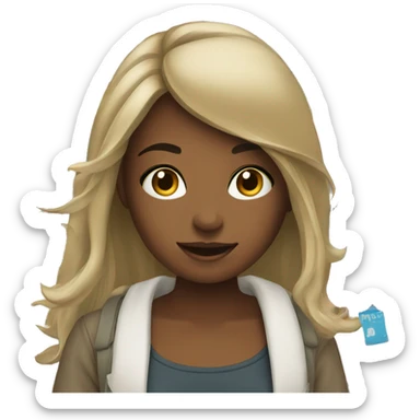 pretty girl shopping sticker