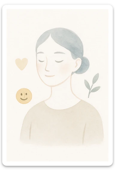 esthetic emoji, watercolor style, pastel colors, soft expression sticker