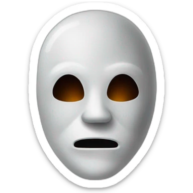 Scary movie mask sticker