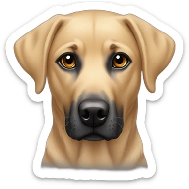 labrador crossed with beauceron gothic sticker