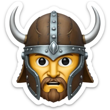 helmet, viking style sticker