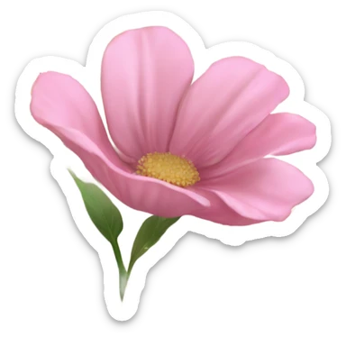 Realistic Open book with light pink flower inside sticker