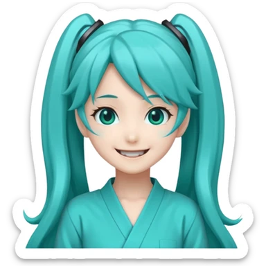 Hatsune miku with wicked smile sticker