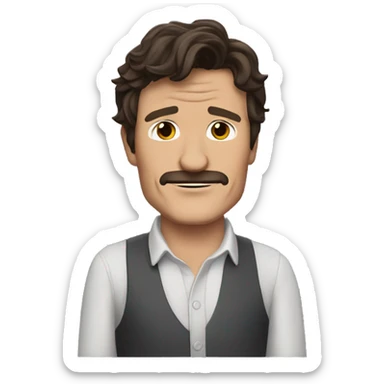 Pedro Pascal weinend  sticker