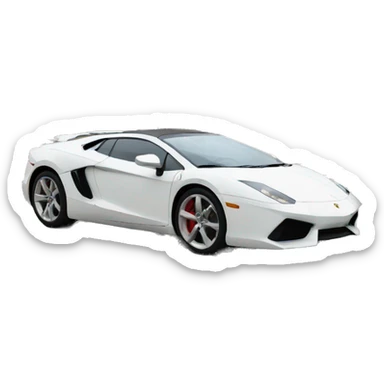 white super car sticker