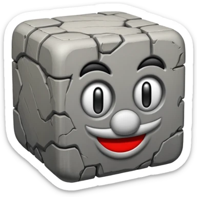 Super Mario world thwomp  sticker