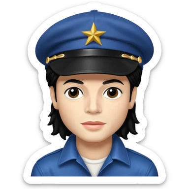 michael jackson with cap  sticker