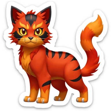 Litleo-Litten-Fakémon-hybrid-creature (full body)  sticker