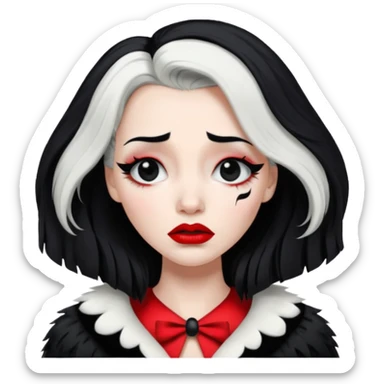 Cruella de vi crying sticker