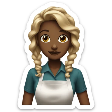 aesthetics girl barista sticker