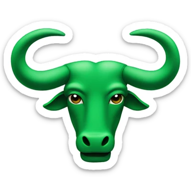 Green Taurus symbol  sticker