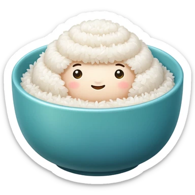bowl of rise sticker