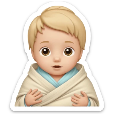 baby in a swaddle sticker